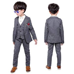 男の子フォーマルスーツ 子供 スーツ キッズ フォーマル スーツ 子供服 ベスト ジャケット ズボン 3点セット 七五三 お宮参り 紳士服｜tomy-zone