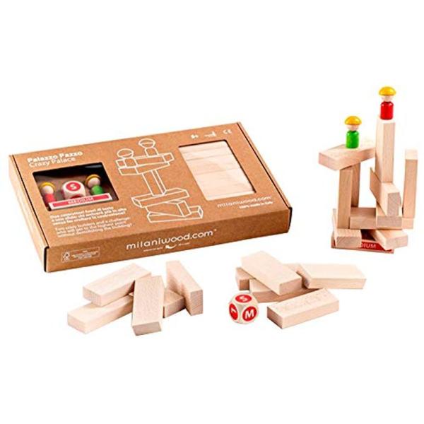 ミラニウッド milaniwood ゲーム 知育玩具 木製 積み木 対戦 対象年齢5歳~ クレイジー...