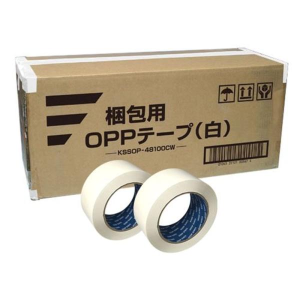 SEIWA カラーOPPテープ 48mm×100m巻（白）50巻入