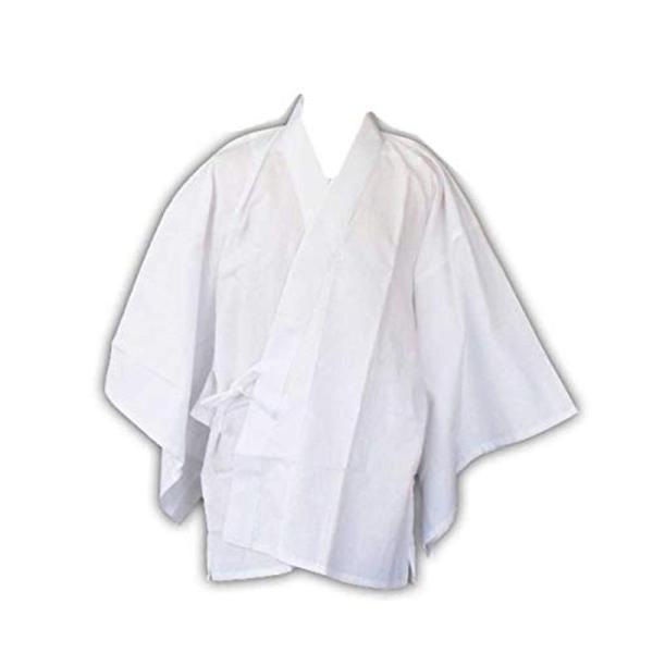 hga157M日本製男性用高級晒半襦袢冬半衿付き業務用・僧侶 白色系M・Lサイズ (M)きもの日和