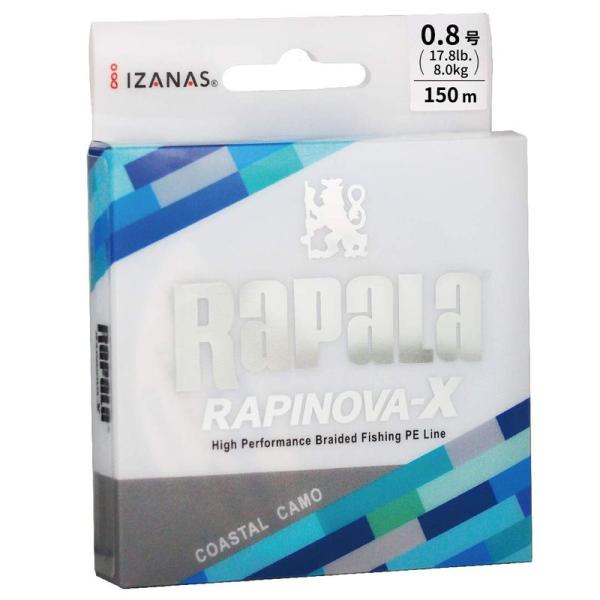 Rapala(ラパラ) PEライン ラピノヴァX カモパターン 150ｍ 0.8号 17.8lb 4...
