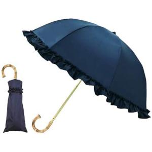 マサキ 晴雨兼用傘 折りたたみ傘 無地X市松格子 切継ぎ UV防止加工付き