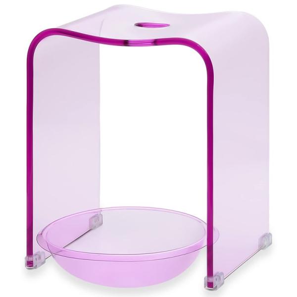 Kuai アクリル バスチェア ボウル セット 風呂椅子 洗面器 高さ40cm LLサイズ全5色 (...
