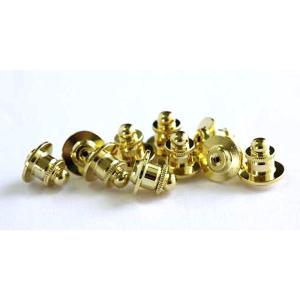 GOLD SHACHI バッチ裏金具（留め具）10個セット タイタック金色 バッジ 社章 ピン 学校...