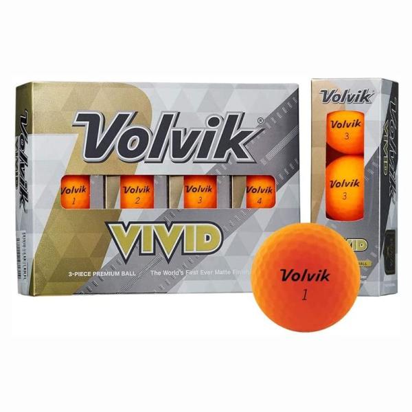 2022年 Volvik(ボルビック)ゴルフボール VIVID 22 オレンジ 1ダース(12個入)