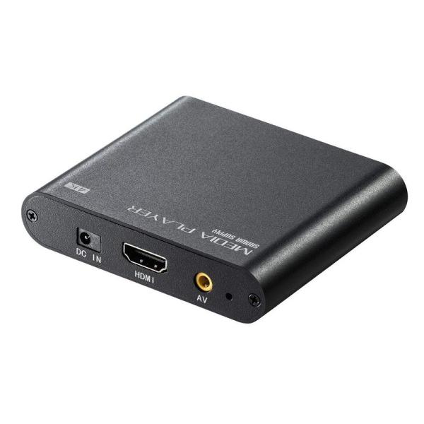 サンワダイレクト 4K対応 メディアプレーヤー USBメモリ/SDカード対応 HDMI/RCA出力 ...