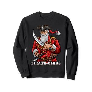 &quot;Pirate Claus&quot; 面白いクリスマスキャプテンサンタ海賊クロースギフトアイデア トレーナー