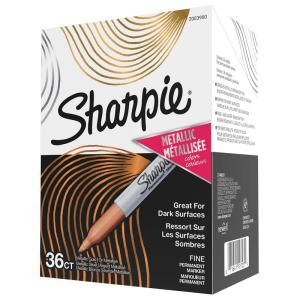 Sharpie Metallic Fine Point Permanentマーカー6パックアソートカラー(1829201?) 36-Pack｜tomy-zone