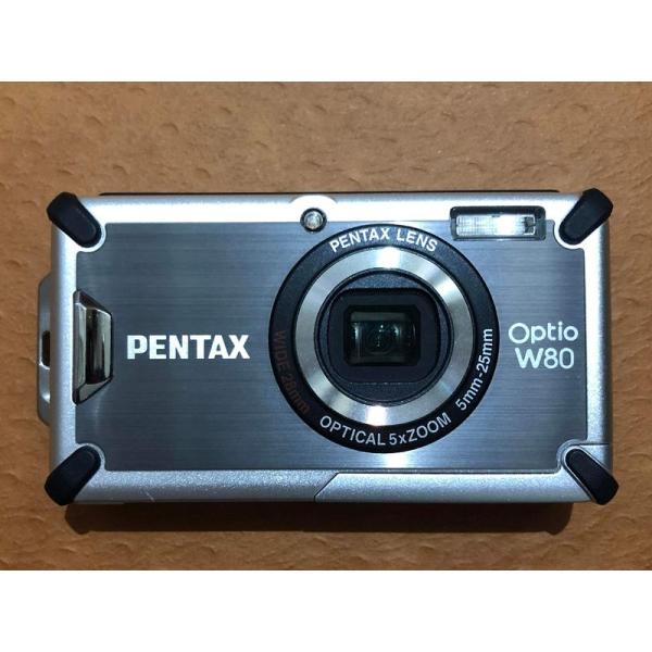 PENTAX 防水デジタルカメラ OPTIO (オプティオ) W80 ガンメタルグレー 1200万画...