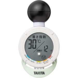 タニタ 黒球式温湿度計 デジタル 日焼けアラーム機能 おでかけ 屋外作業に 熱中症アラーム WBGT対応品 TC-210 ホワイト 5.8×｜tomy-zone