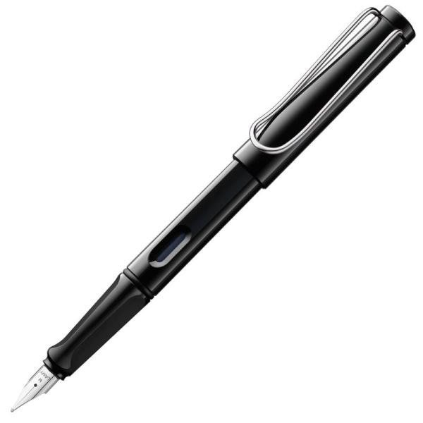 LAMY ラミー 万年筆 ペン先EF(極細字) サファリ シャイニーブラック L19BK-EF 両用...