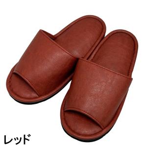 スリッパ 日本製 おしゃれ 拭ける レザー調 ...の詳細画像1