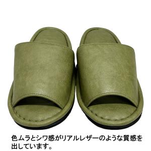 スリッパ 日本製 おしゃれ 拭ける レザー調 ...の詳細画像5