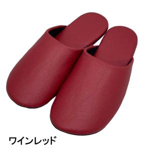 スリッパ レザー 洗える 日本製 合皮 ソフト...の詳細画像1