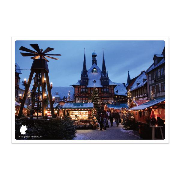 世界の絶景ポストカード~世界のクリスマス~　ヴェルニゲローデのクリスマスマーケット/ドイツ pas-...