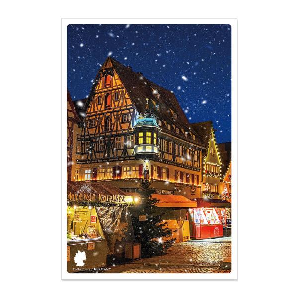 世界の絶景ポストカード~世界のクリスマス~　ローテンブルクのクリスマスマーケット/ドイツ pas-p...