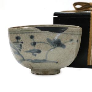 江戸時代 木原窯 歪み茶碗2客10cmペア 台座付 茶道 茶道具 古伊万里