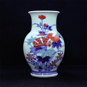 有田焼 花瓶 奥川俊右ェ門作 錦つつじ花生 item no.2f446 : ハマダヤ