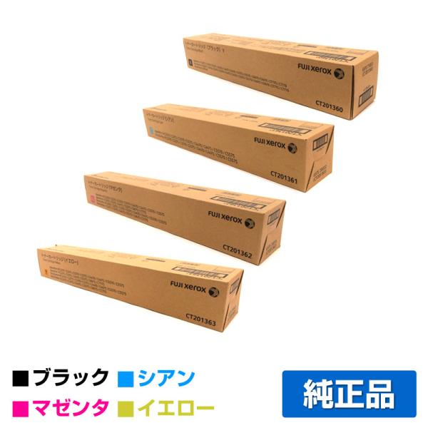 富士ゼロックス トナーカートリッジ CT201360/61/62/63 4色/ブラック/シアン/マゼ...