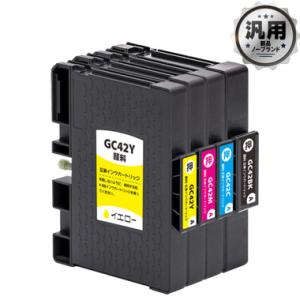 SGカートリッジ GC42（K,C,M,Y）Mサイズ 汎用品（新品・ノーブランド）＜4色入＞｜toner246