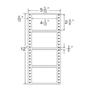 （まとめ買い）R5H ナナフォーム Rタイプ 10ケース 10000折 連続ラベル 剥離紙白 ヨコ3本ミシン入 再剥離タイプ 東洋印刷