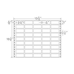 （まとめ買い）RT13X ナナフォーム Rタイプ 10ケース 5000折 連続ラベル 剥離紙白 ヨコ8本ミシン入 再剥離タイプ 東洋印刷