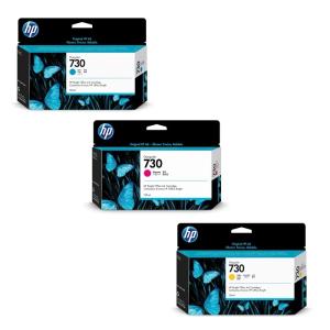 HP 730 純正インク カラー 3色セット 130mL 各1 計3個｜tonerlp