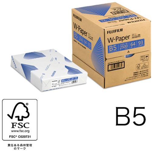 法人様限定|コピー用紙 B5 サイズ ホワイト W-Paper 2,500枚(500枚×5冊) / ...