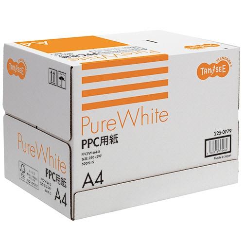 法人様限定|TANOSEE コピー用紙 PPC用紙 Pure White A4 1箱（2500枚：5...