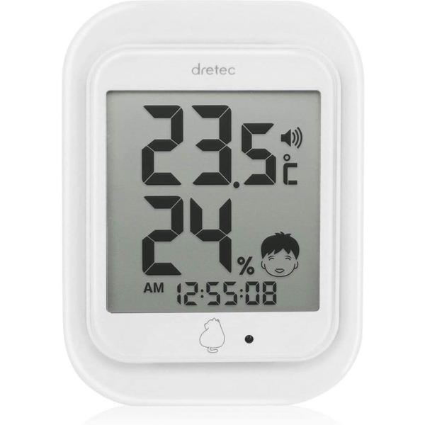 dretec(ドリテック) 温湿度計 ルーモ O-293WT ホワイト デジタル 温度計 湿度計 熱...