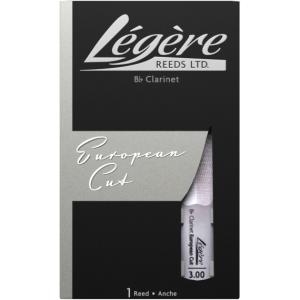 Légère B♭クラリネットリード 3.25 European Cut 2個 B♭クラリネット用樹脂製人工リード LEGERE（レジェール）ヨーロピアン