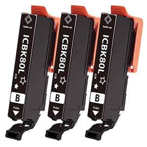 互換品インク 黒 ブラック 3本セット IC80Lとうも