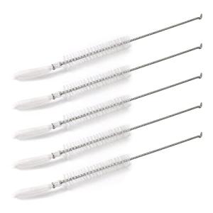 Utoolmart ロングチューブブラシ 試験管ブラシ カップブラシ 直径1.5cm 全長23cm 5個入り 細口瓶洗浄ブラシ ナイロン ストロー 注