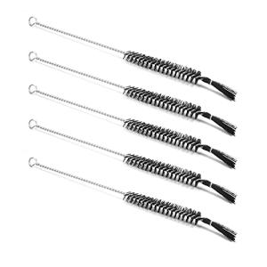 Utoolmart ロングチューブブラシ 試験管ブラシ カップブラシ 直径2cm 全長32cm 5個入り 細口瓶洗浄ブラシ ナイロン ストロー 注ぎ口