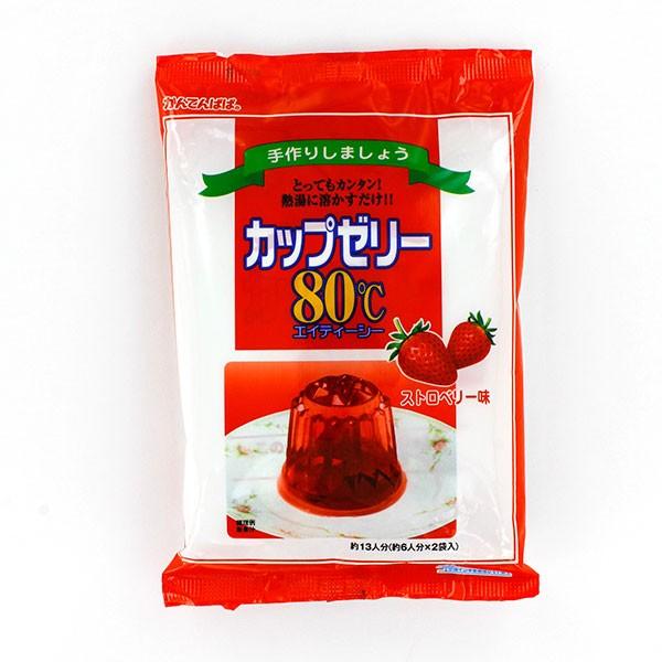 かんてんぱぱ カップゼリー80℃ ストロベリー味 (100g×２袋入)