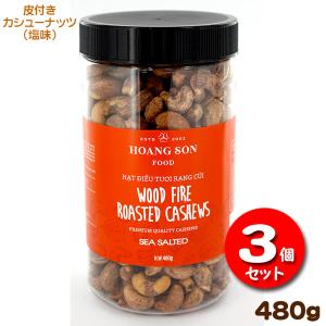 皮付きカシューナッツ 塩味 480g×【3個】