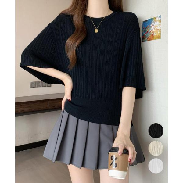 フレアースリーブニットスレディース