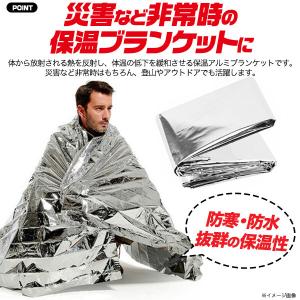 防災用品 防寒 防風 断熱 アルミシート ブラ...の詳細画像1