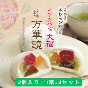 大福餅 冷凍 フルーツ パフェ 御歳暮 御中元 小春や お取り寄せスイーツ　3個入り/箱×3セット