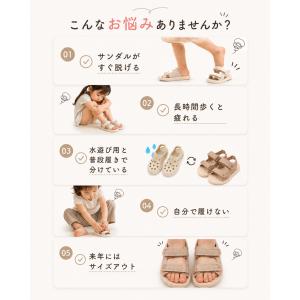 サンダル キッズ スポーツサンダル 子供 ジュ...の詳細画像1