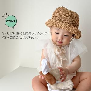 麦わら帽子 2025 子供 キッズ ベビー ス...の詳細画像4