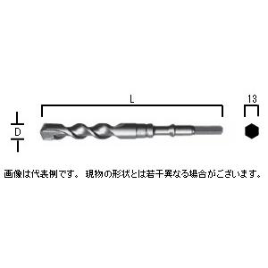 HiKOKI ハイコーキ  ドリルビット（二条溝）（六角シャンク）　刃先径19×全長280mm  9...
