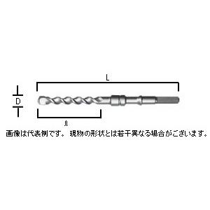 HiKOKI ハイコーキ  ドリルビット（二条溝）（六角シャンク）　刃先径19mm×全長280mm ...