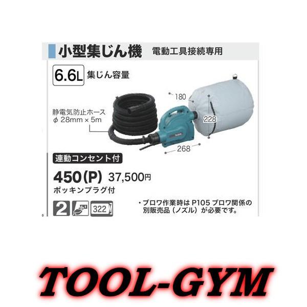 マキタ[makita]  100V 6.6L小型集じん機 450(P)