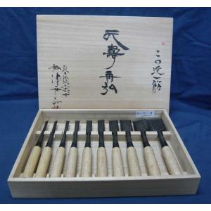 組鑿　元寿舟弘　木目追入　三つ裏　十本組