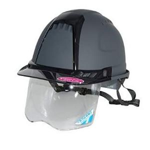 トーヨーセフティー　シールド付ヘルメットヴェンティープラスxGranGearコラボ　(ダークグレー)...