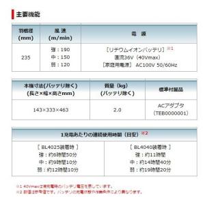 マキタ 40V充電式ファン CF001GZO ...の詳細画像3