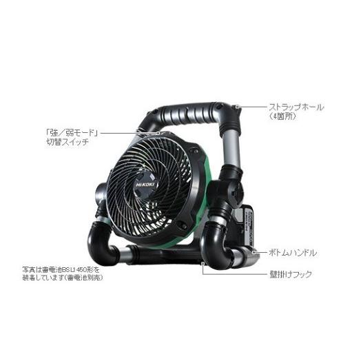 ［数量限定］HiKOKI　14.4/18Vコードレスファン　UF18DSDL（NN)　本体のみ　※バ...