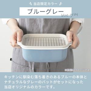 【当店限定ブルーグレー!】富士ホーロー 角型天...の詳細画像2