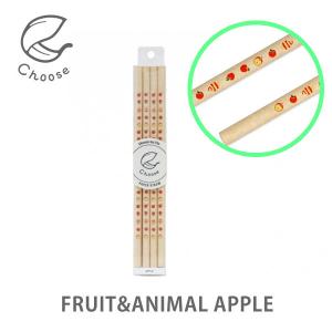 Choose FRUIT&ANIMAL APPLE（12本入り）CH-FR-02 紙ストロー ストロー｜toolandmeal